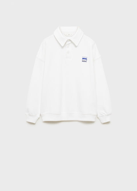 Mango sweatshirt ocean in off white
