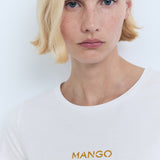 Mango t-shirt mangolog in White - D1