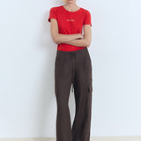 Mango t-shirt mangolog in Red - 99999999_01