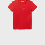 Mango t-shirt mangolog in Red - B
