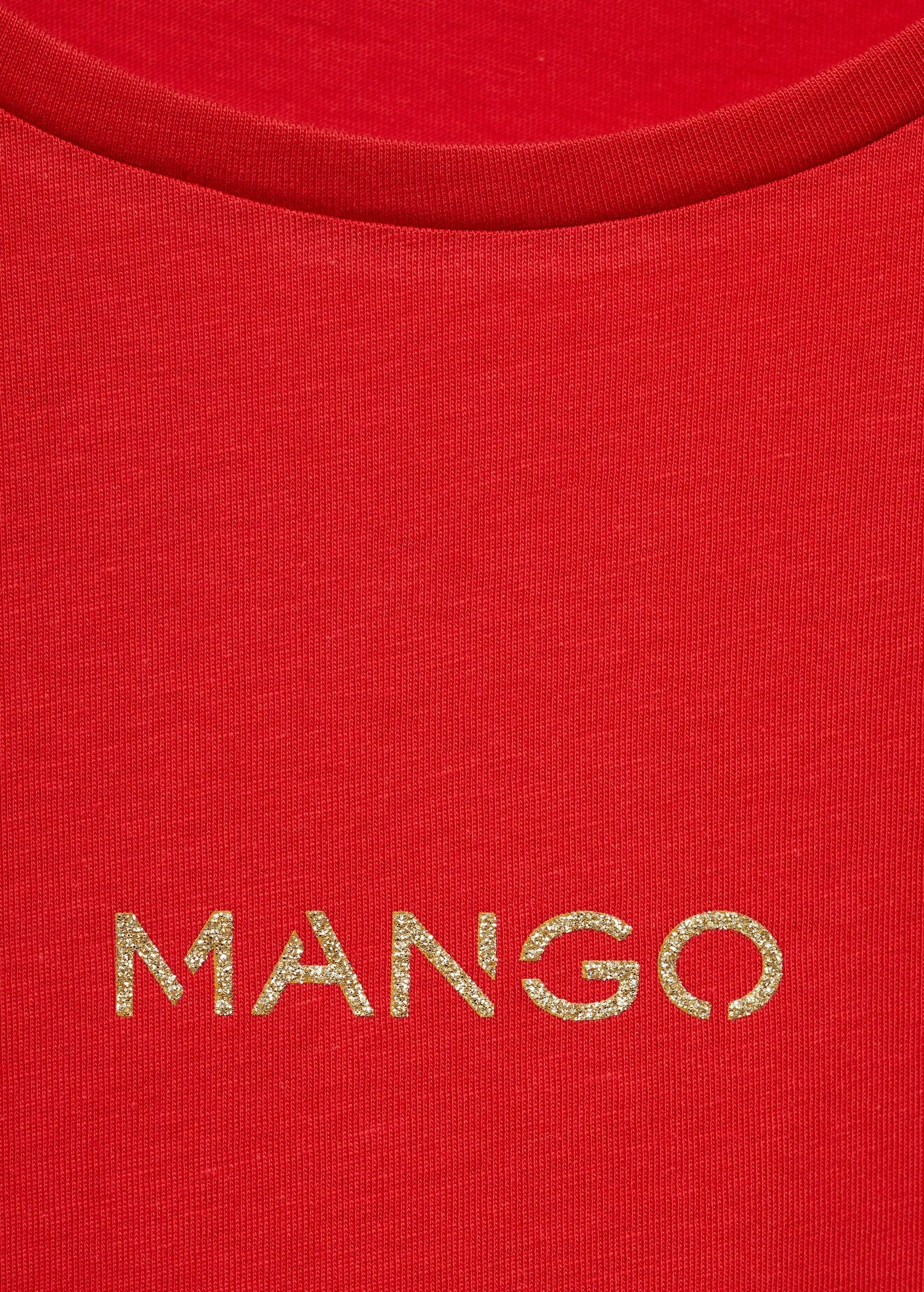 Mango t-shirt mangolog in Red - D8