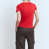 Mango t-shirt mangolog in Red - R