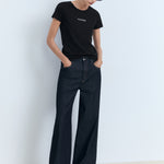 Mango t-shirt mangolog in Black - 99999999_01