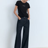 Mango t-shirt mangolog in Black - 99999999_01