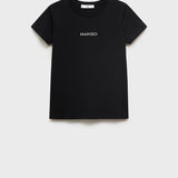 Mango t-shirt mangolog in Black - B