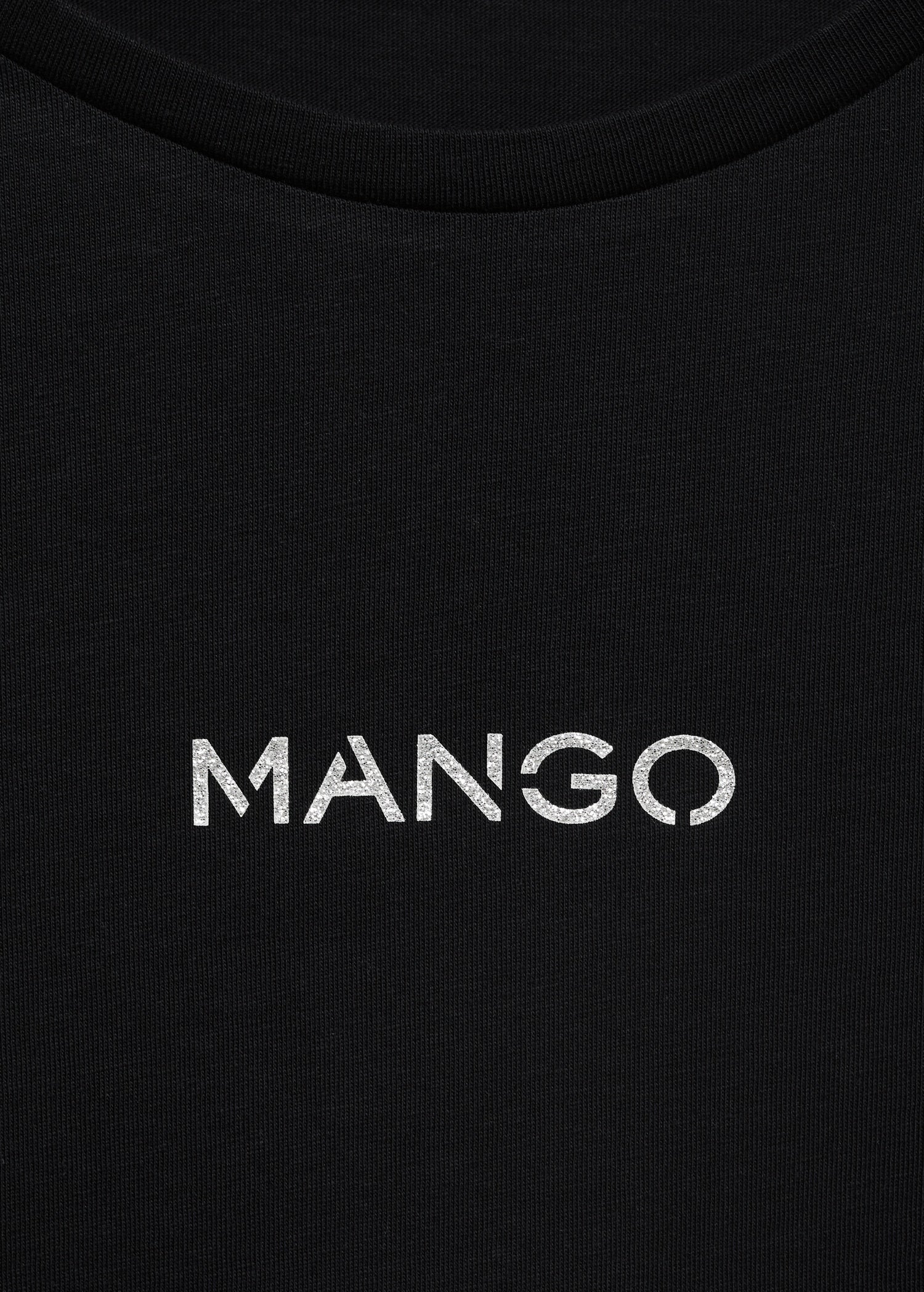 Mango t-shirt mangolog in Black - D8