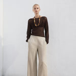 Mango trousers linovisf in Beige - 99999999_01