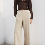 Mango trousers linovisf in Beige