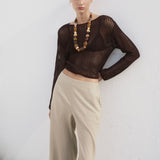 Mango trousers linovisf in Beige - D1