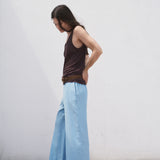Mango trousers linovisf in Sky Blue - D2