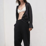 Mango trousers linovisf in Black - D1