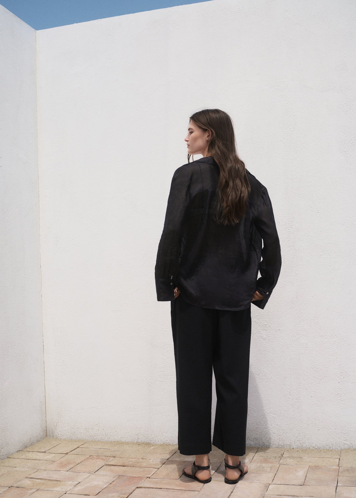 Mango trousers linovisf in Black - R