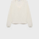 Mango sweater faro in White - B