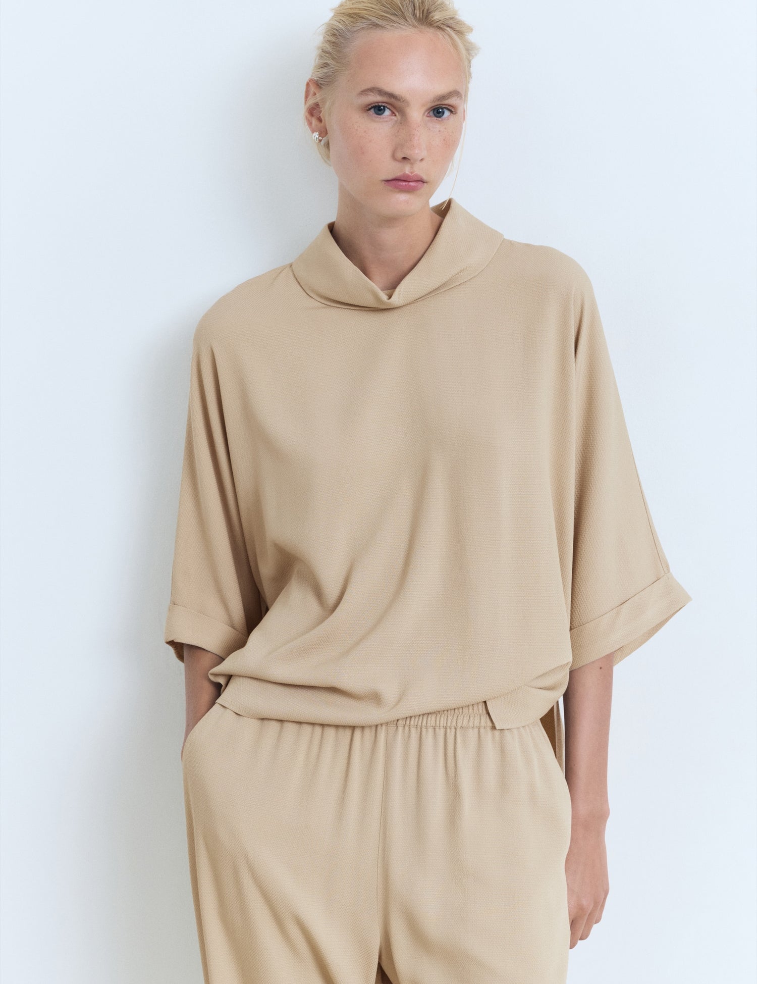 Mango blouse vivie in Beige