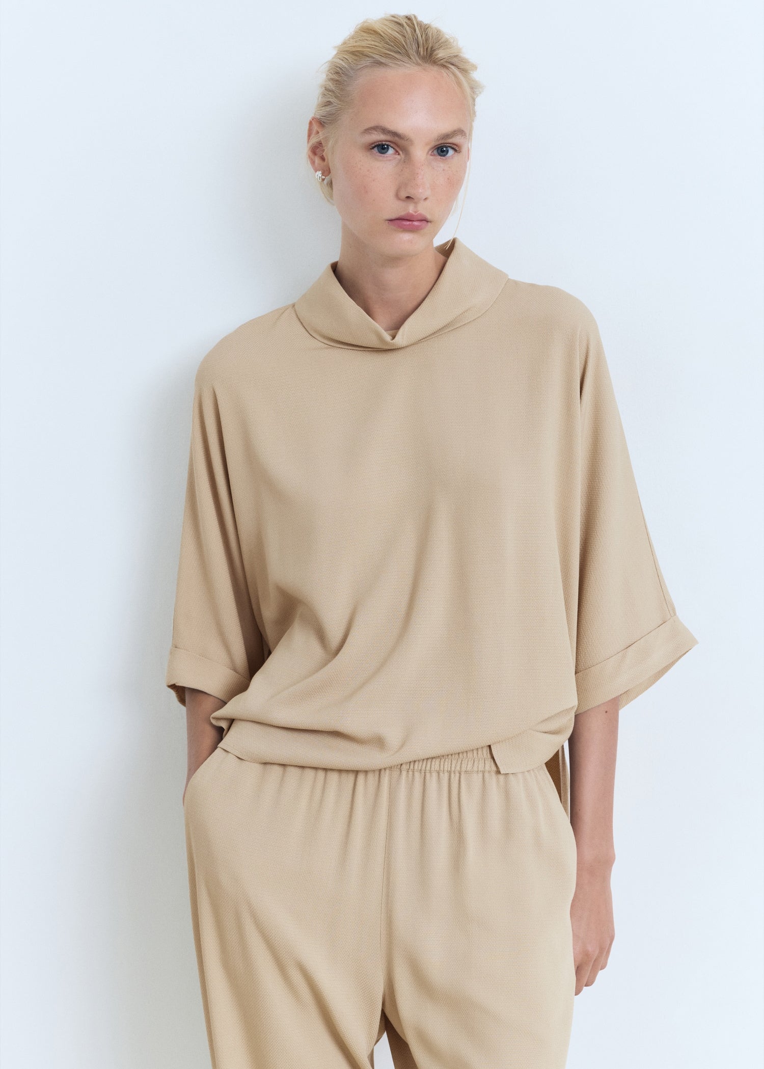Mango blouse vivie in Beige