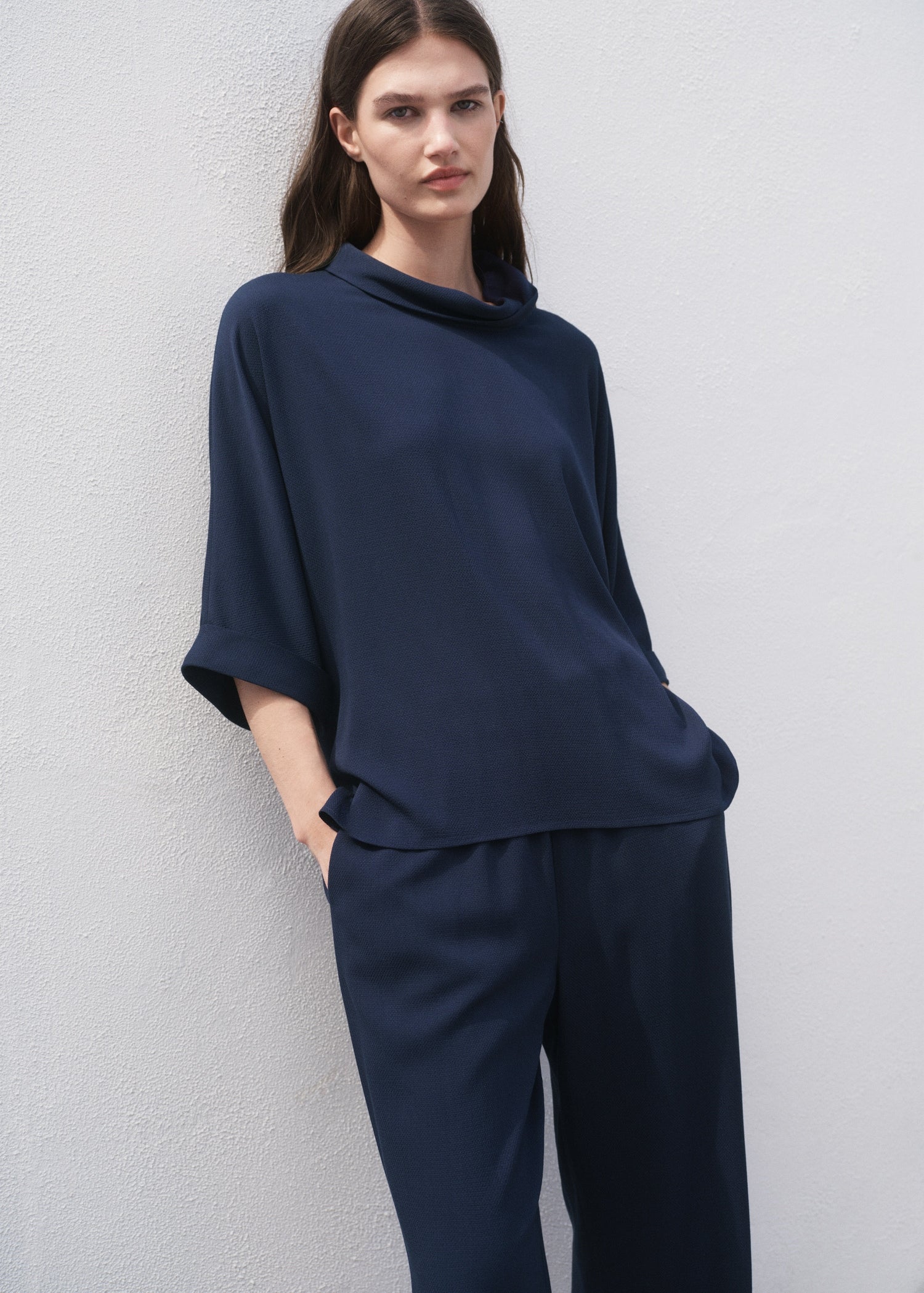 Mango blouse vivie in Navy