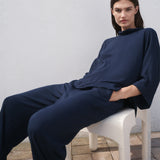 Mango blouse vivie in Navy - D2