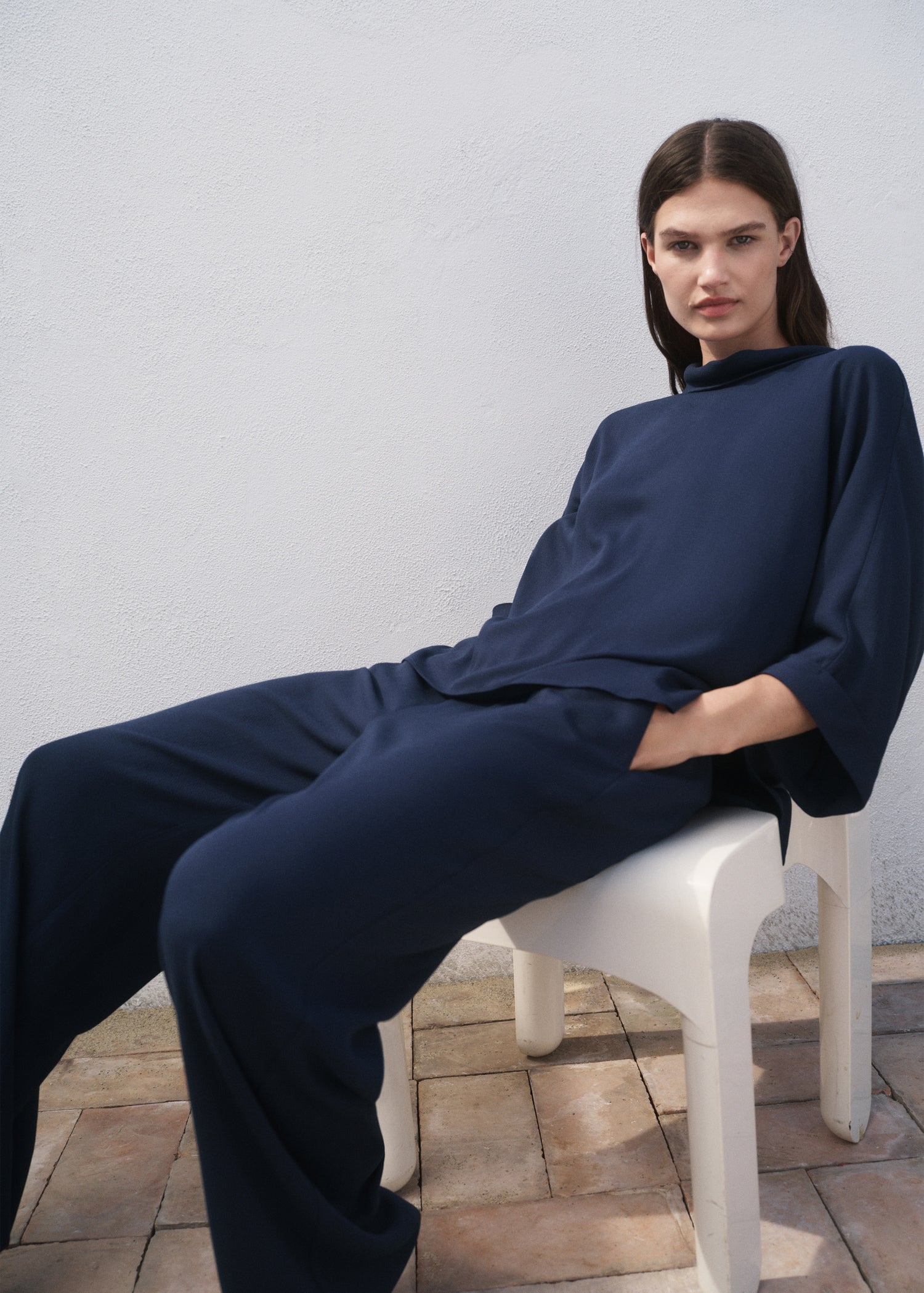 Mango blouse vivie in Navy - D2