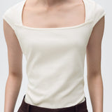 Mango t-shirt agnes in Off White