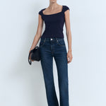 Mango t-shirt agnes in Navy - 99999999_01