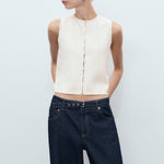 Mango vest drop in White