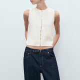 Mango vest drop in White