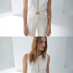 Mango vest drop in White - D6