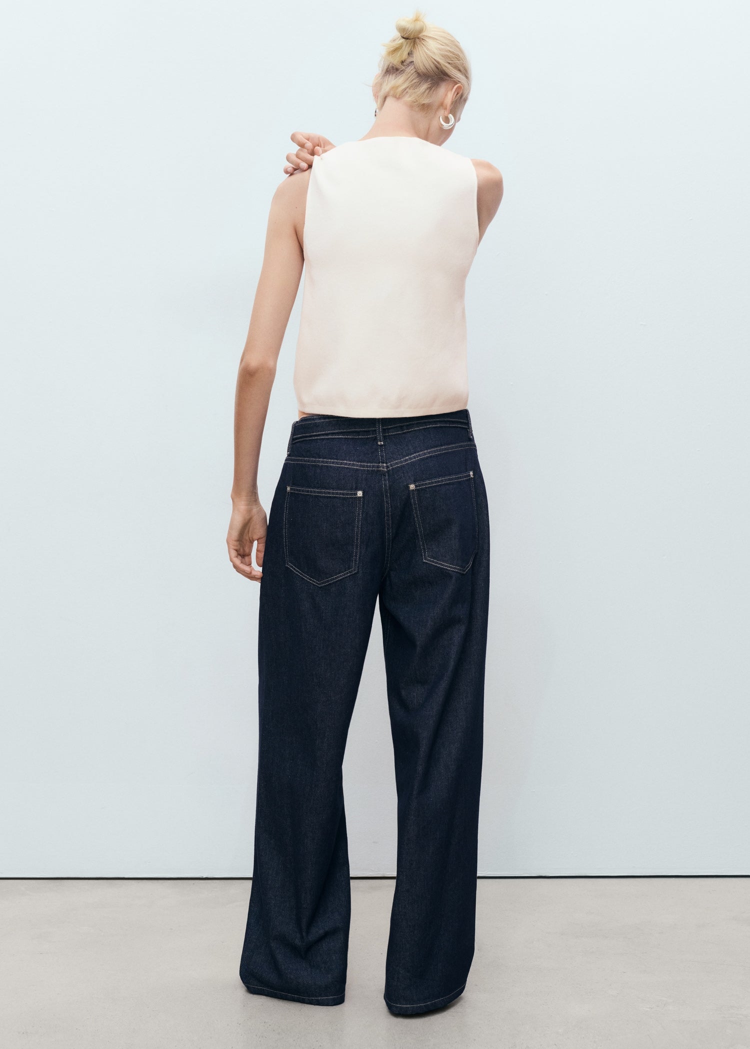 Mango vest drop in White - R