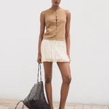 Mango vest drop in Camel - 99999999_01