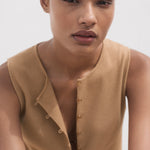 Mango vest drop in Camel - D1