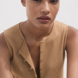 Mango vest drop in Camel - D1