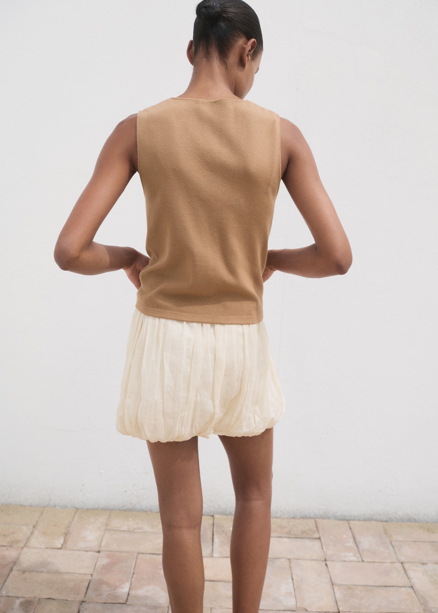 Mango vest drop in Camel - R