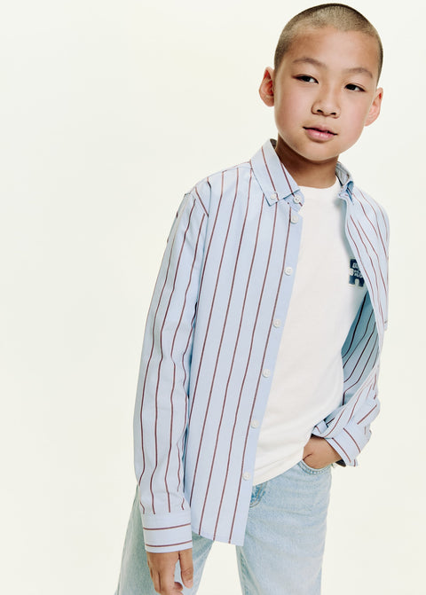 Mango shirt chroma in sky blue