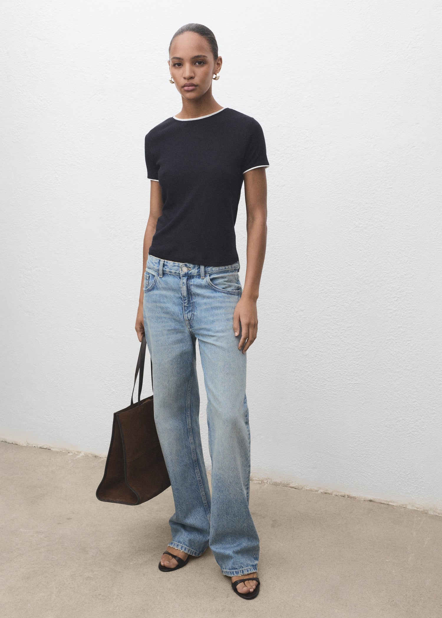 Mango t-shirt jane in Navy - 99999999_01