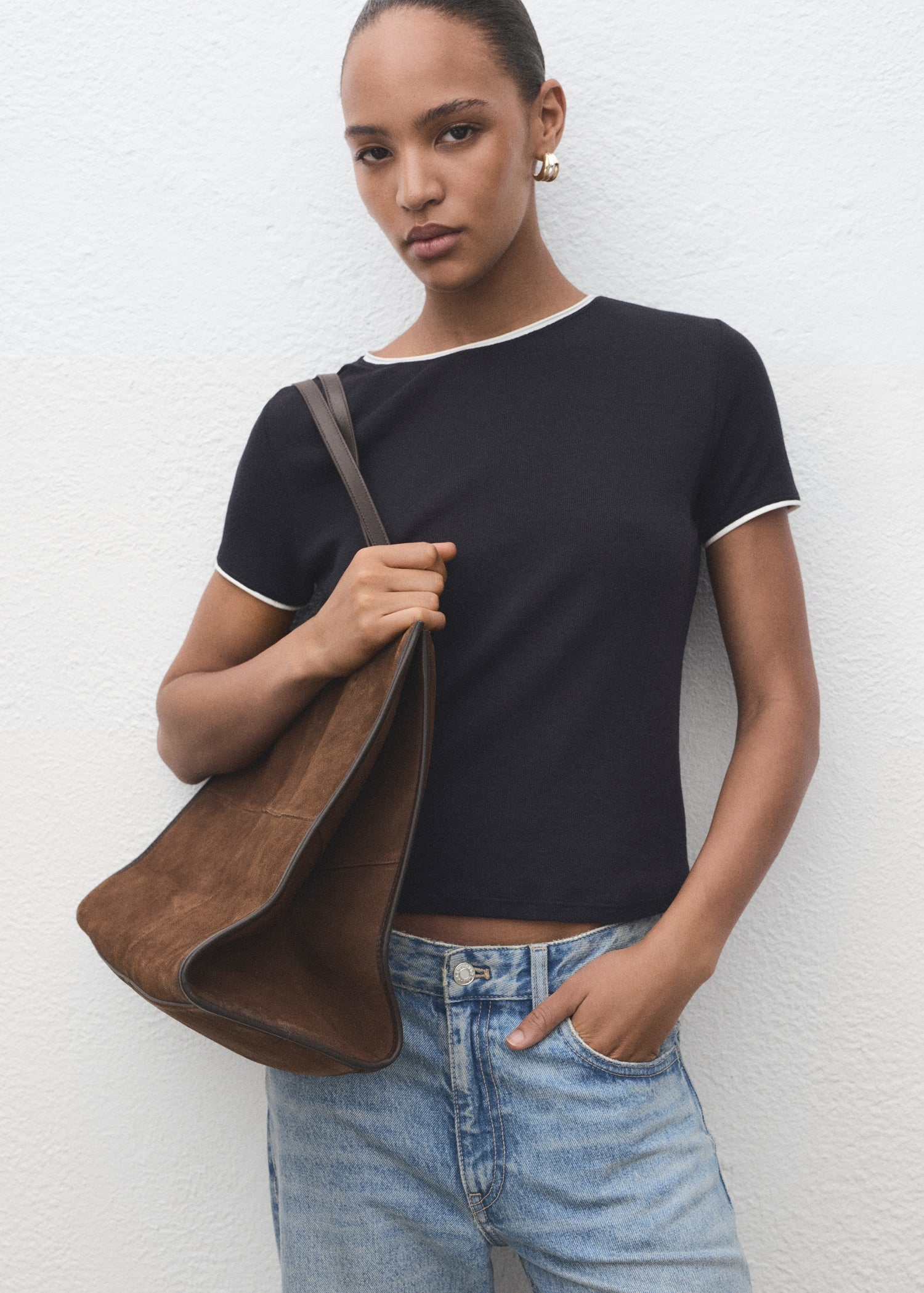 Mango t-shirt jane in Navy