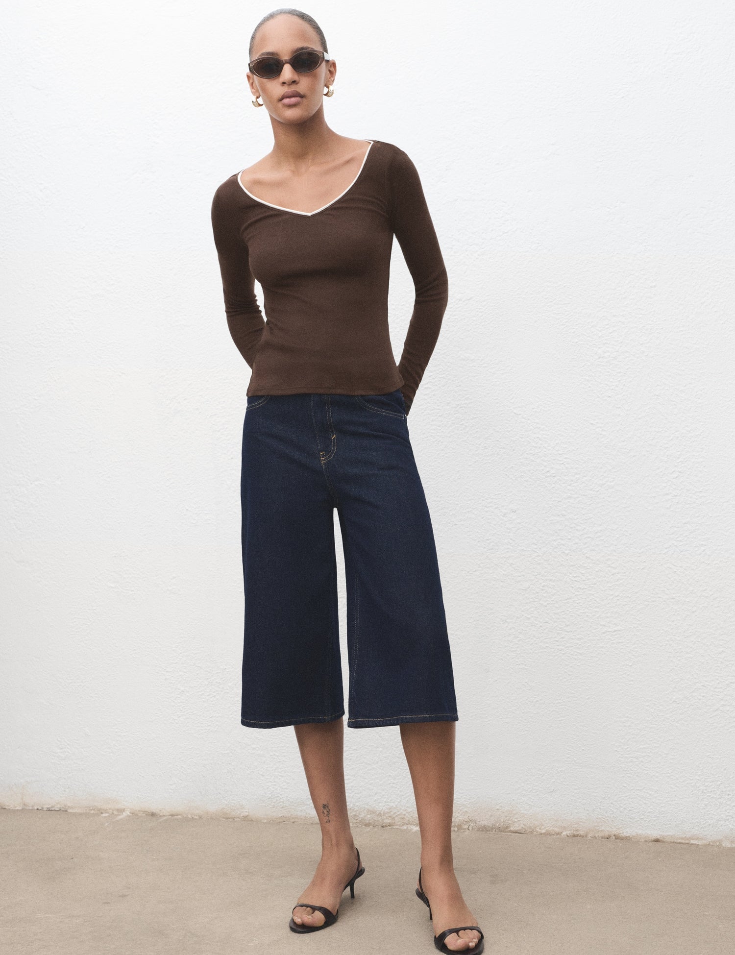 Mango t-shirt janet in Brown - 99999999_01