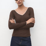 Mango t-shirt janet in Brown