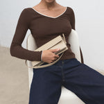 Mango t-shirt janet in Brown - D2