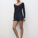 Mango t-shirt janet in Navy - 99999999_01