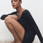 Mango t-shirt janet in Navy - D2