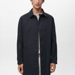 Mango trenchcoat chayton in Petroleum Blue