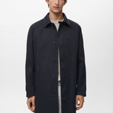 Mango trenchcoat chayton in Petroleum Blue