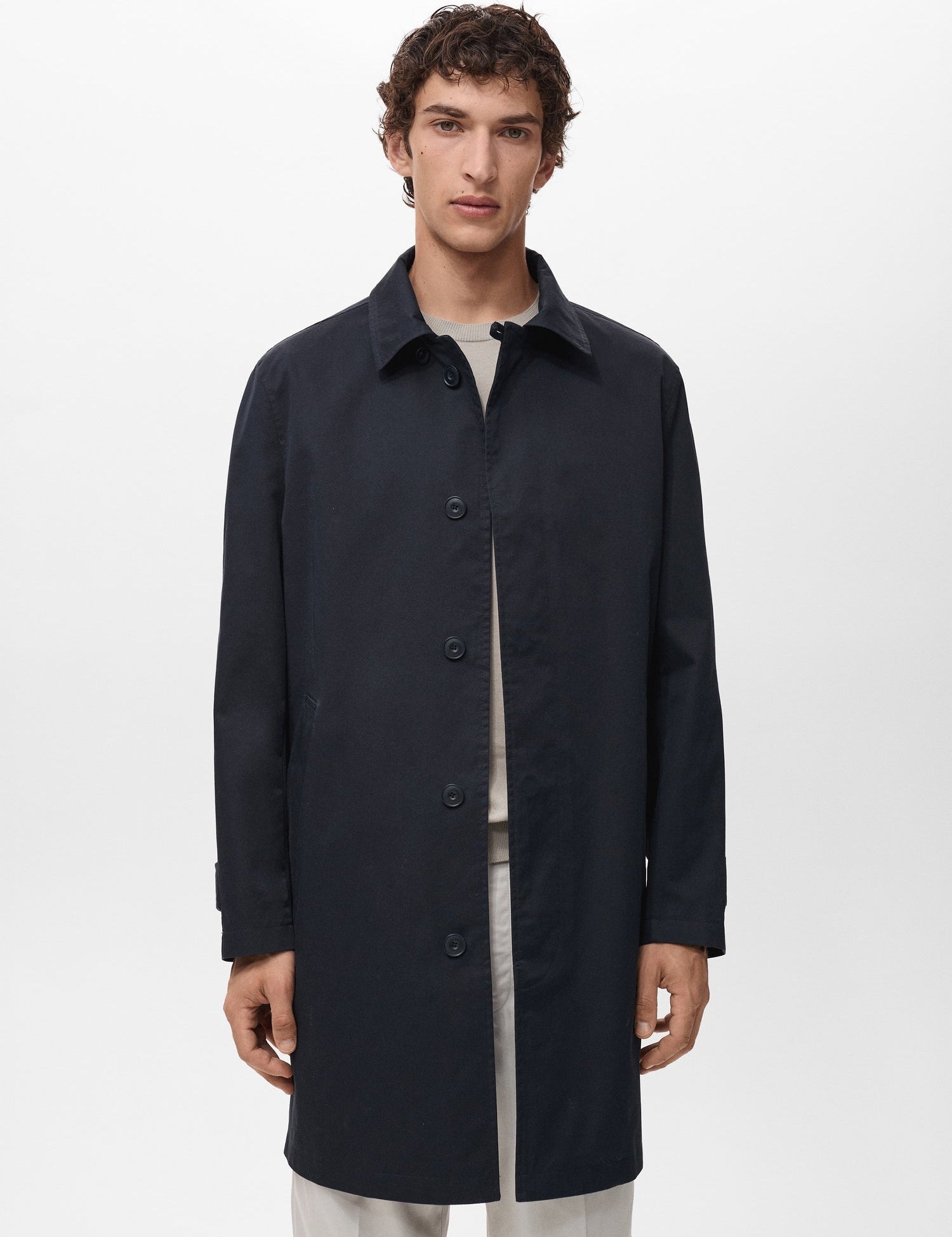 Mango trenchcoat chayton in Petroleum Blue
