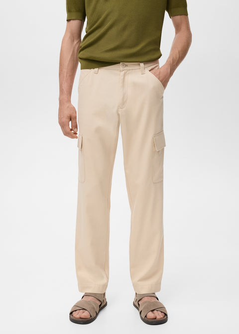 Mango trousers salina in beige