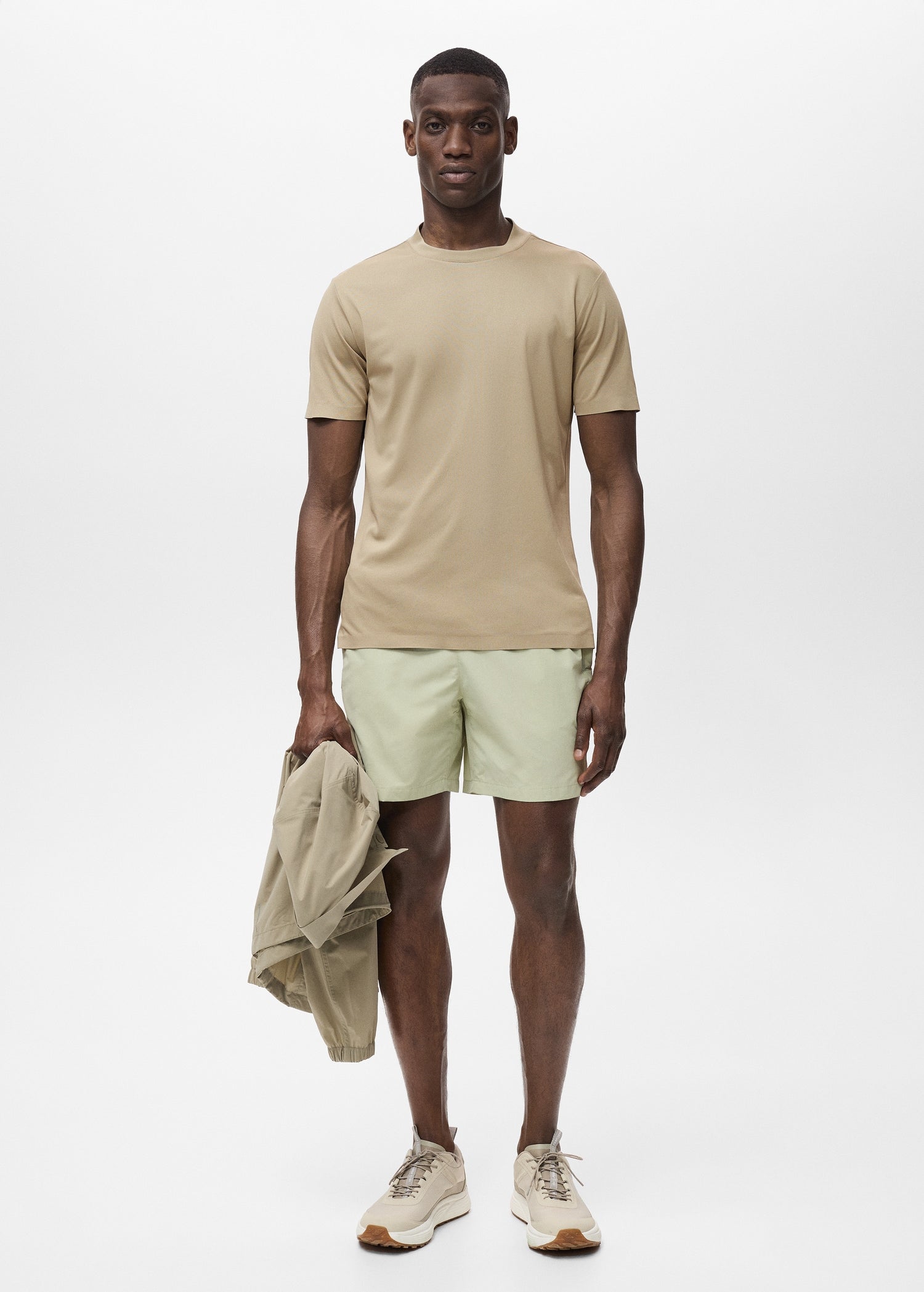 Mango t-shirt escala in Khaki - 99999999_01