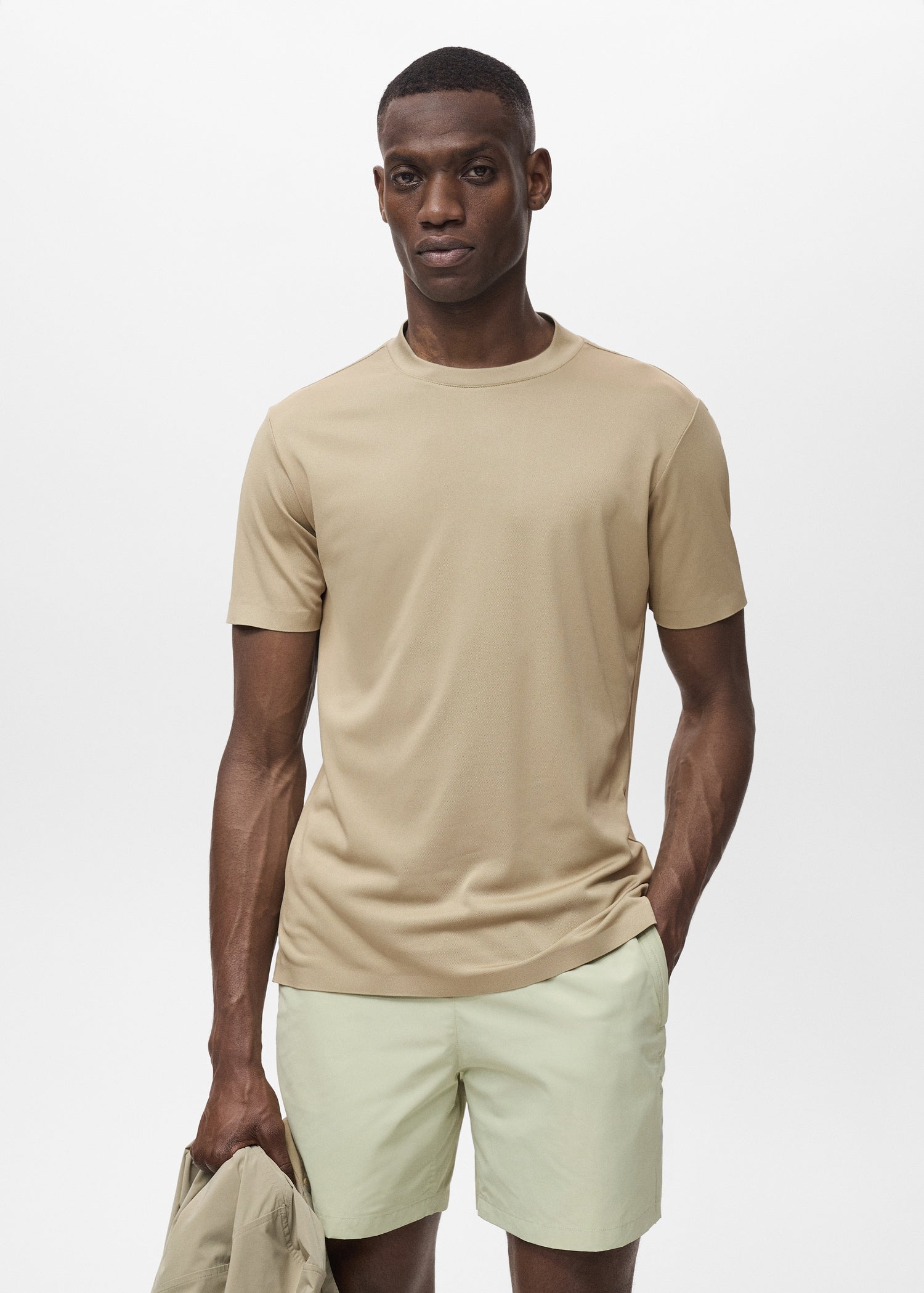 Mango t-shirt escala in Khaki
