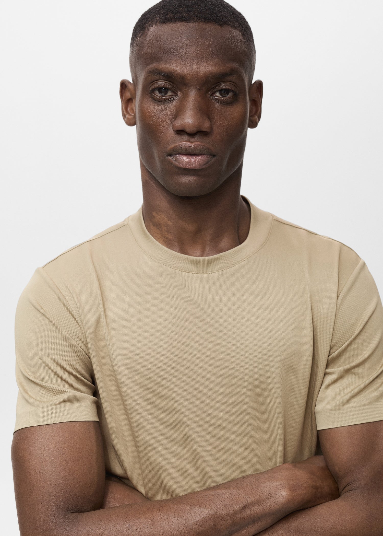 Mango t-shirt escala in Khaki - D1