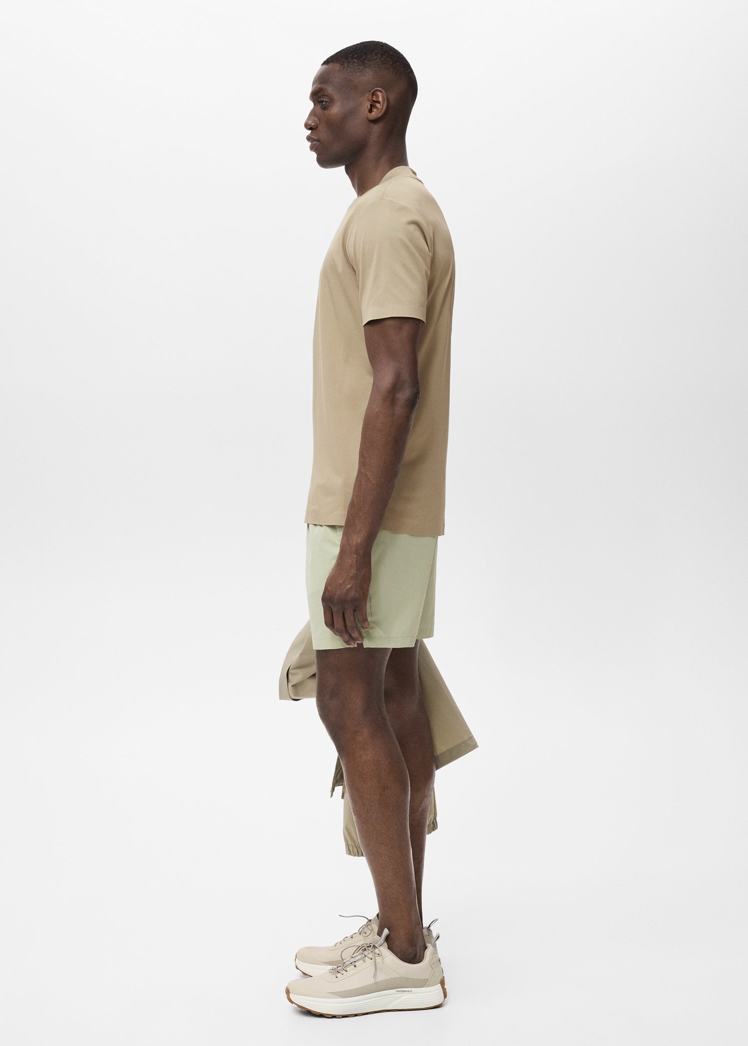 Mango t-shirt escala in Khaki - D2