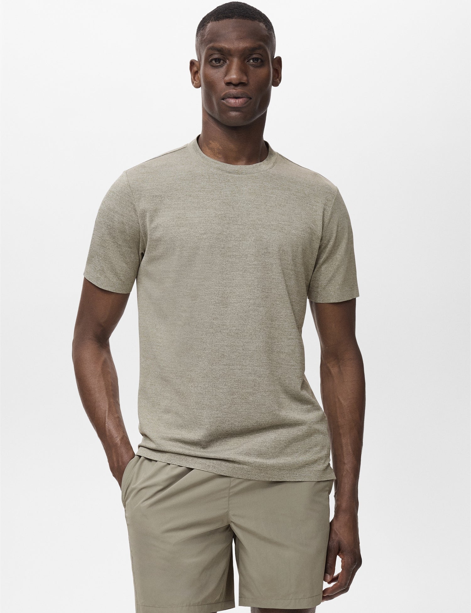Mango t-shirt escala in Hunting Green