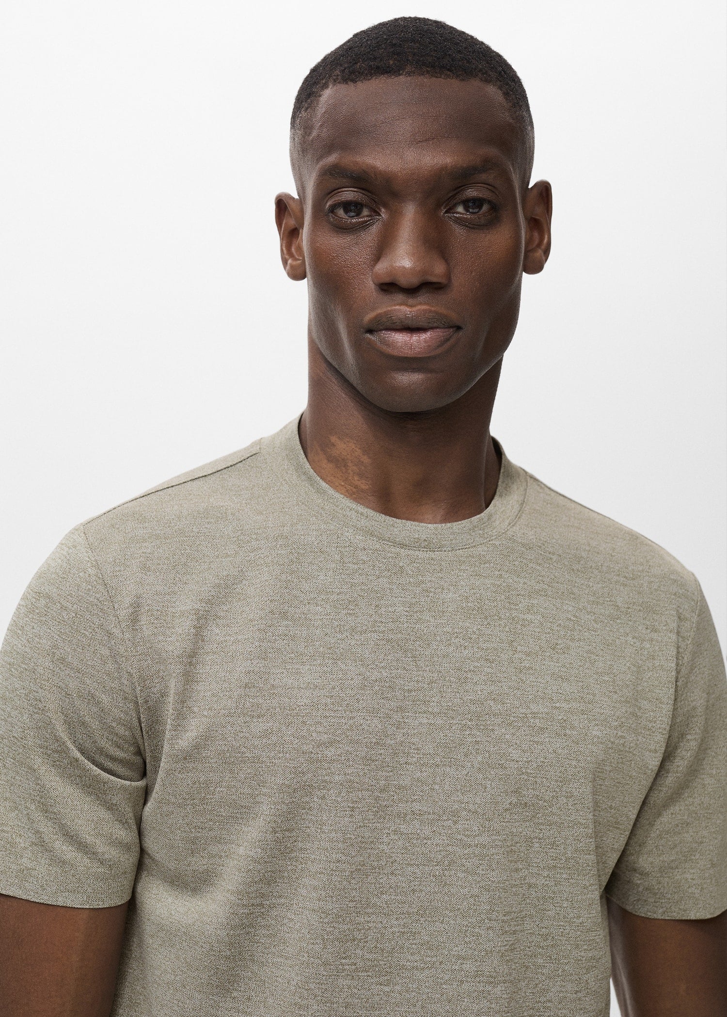 Mango t-shirt escala in Hunting Green - D1